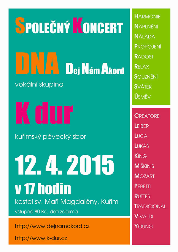 Dvojkoncert DNA a K-dur v Kuřimi