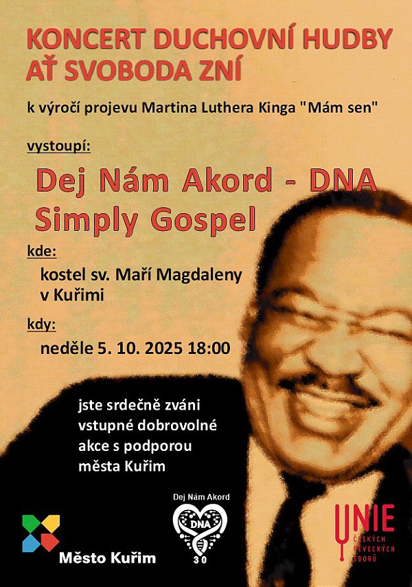 Koncert duchovní hudby „Ať svoboda zní“
