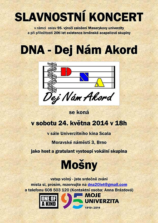Slavnostní koncert k 20. výročí skupiny DNA