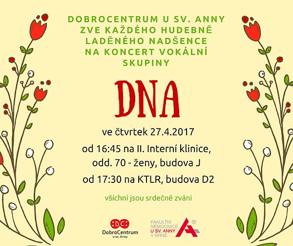 Koncert pro pacienty a zaměstnance Fakultní nemocnice u sv. Anny