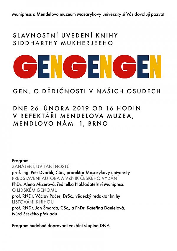 Křest českého překladu knihy „Gen“