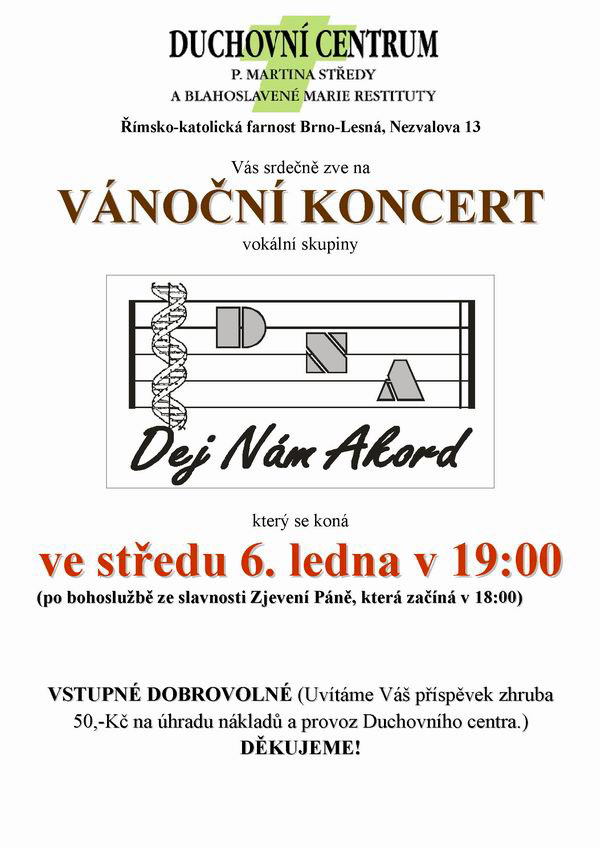 Tříkrálový koncert na Lesné